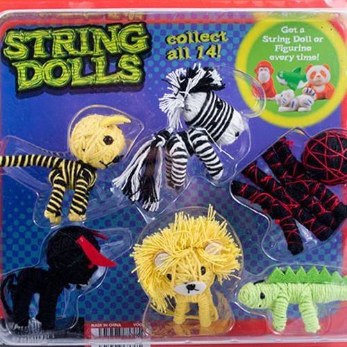 2 Animal String Dolls With Minimalz In 2 Inch Capsules - Gumball Machine Warehouse