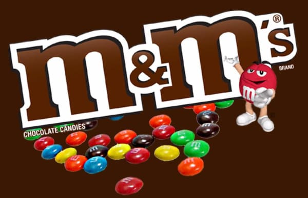 M & Ms Candy Machine Label - Gumball Machine Warehouse