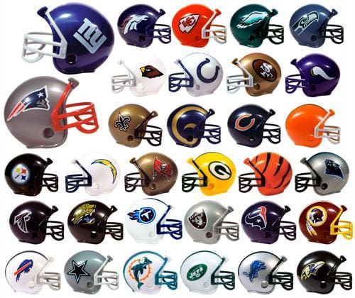 NFL Helmet Toppers in 2 inch Toy Capsules NFL Helmet Toppers in 2 inch Toy Capsules