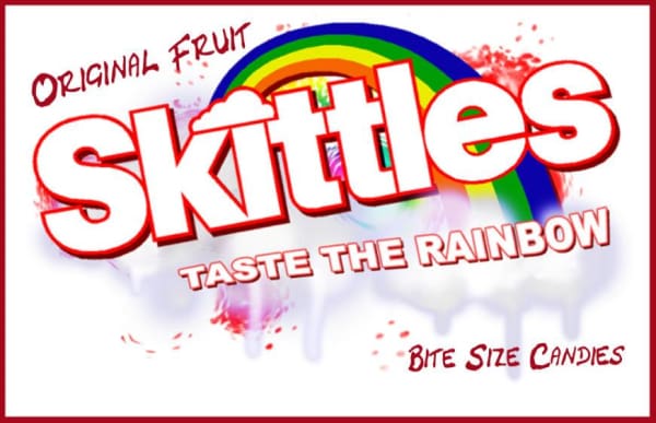 Skittles Vending Machine Label - Gumball Machine Warehouse
