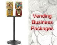 Double All Metal Gumball Machine w/ Stand
