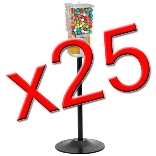 25 Supreme Gumball / Candy Machines W/ Stands - Gumball Machine Warehouse