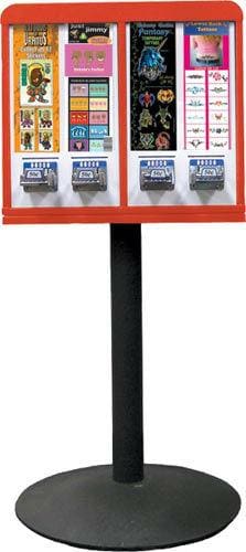 4 Column Sticker Machine - Gumball Machine Warehouse