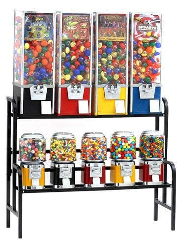Chain Rack Vending Machine 45 Black Bulk Vending Rack - Gumball Machine Warehouse