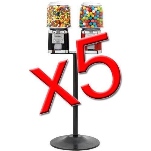 5 Double Classic Gumball Machines - Gumball Machine Warehouse