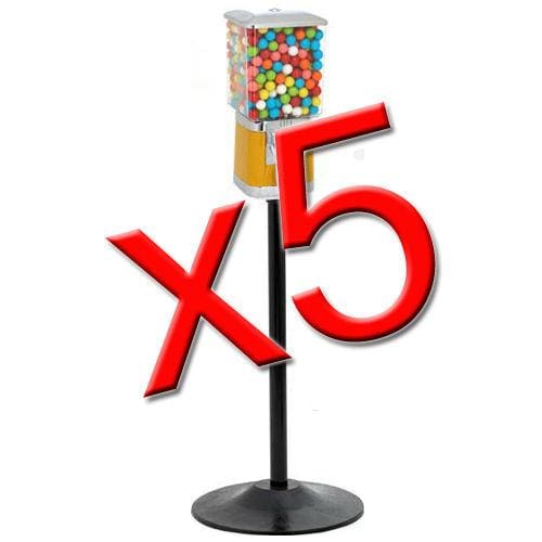 5 Supreme Gumball / Candy Machines W/ Stands - Gumball Machine Warehouse