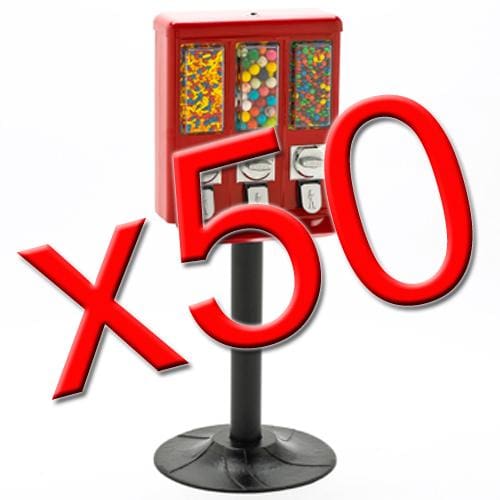 50 All Metal Triple Vending Machines - Gumball Machine Warehouse
