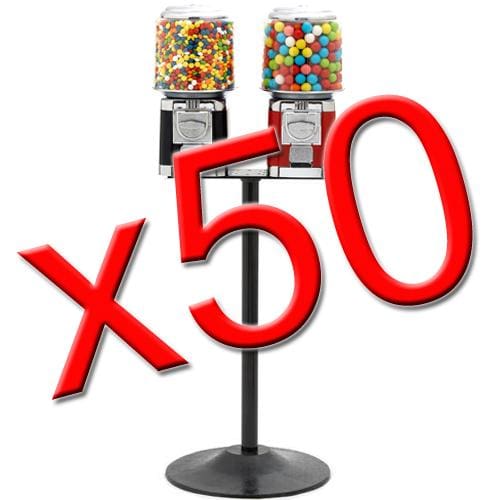 50 Double Classic Gumball Machines - Gumball Machine Warehouse