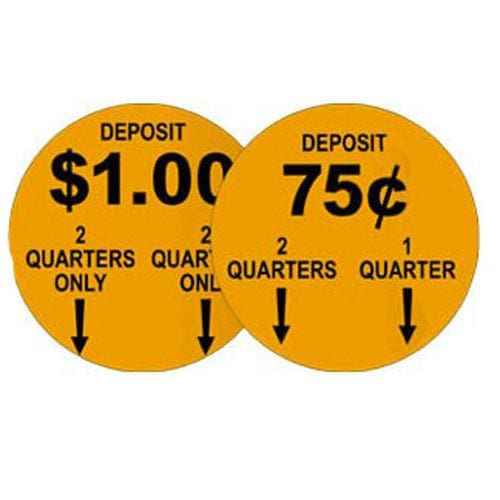 75 Cent Or $1.00 Price Decal (Set Of 2) - Gumball Machine Warehouse