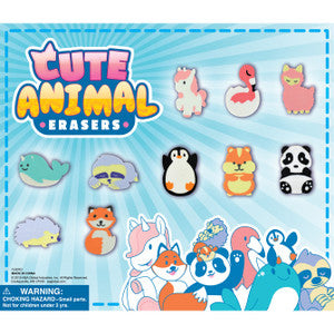 Cute Animal Erasers 1-inch Toy Capsules 250 pcs