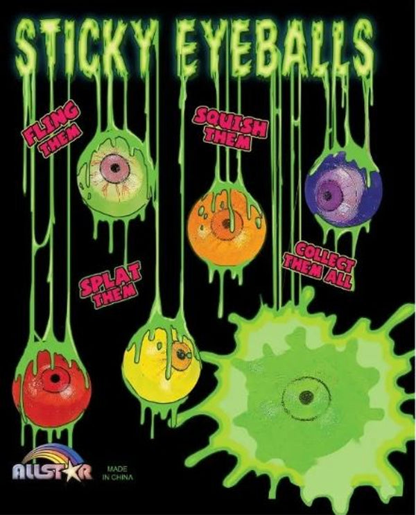Sticky Eyeballs  in 2 inch Toy Capsules