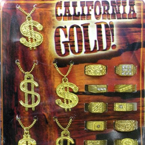 California Gold! Necklaces & Rings In 1 Inch Toy Capsules - Gumball Machine Warehouse