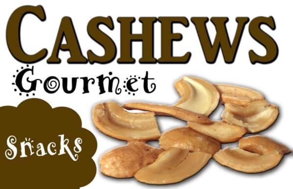 Cashews Vending Machine Label - Gumball Machine Warehouse