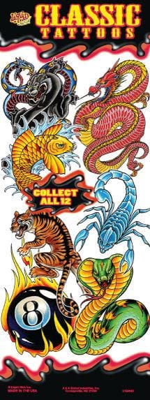 Classic Temporary Tattoos (By Liquid Skin) - Gumball Machine Warehouse