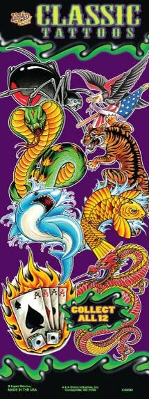 Classic Temporary Tattoos (By Liquid Skin) - Gumball Machine Warehouse
