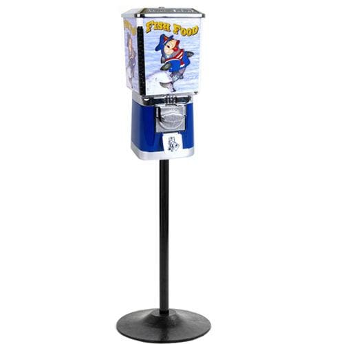 Coin Operated Fish Food Dispenser With Stand - Gumball Machine Warehouse
