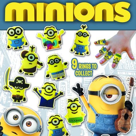 Minion Rings Vending Toys In 2 Inch Toy Capsules - Gumball Machine Warehouse