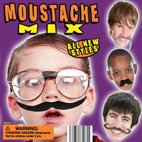 Moustache Mix In 2 Inch Toy Capsules - Gumball Machine Warehouse