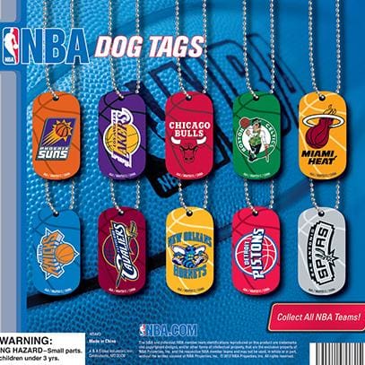 Nba Dog Tag Necklaces In 2 Inch Capsules - Gumball Machine Warehouse