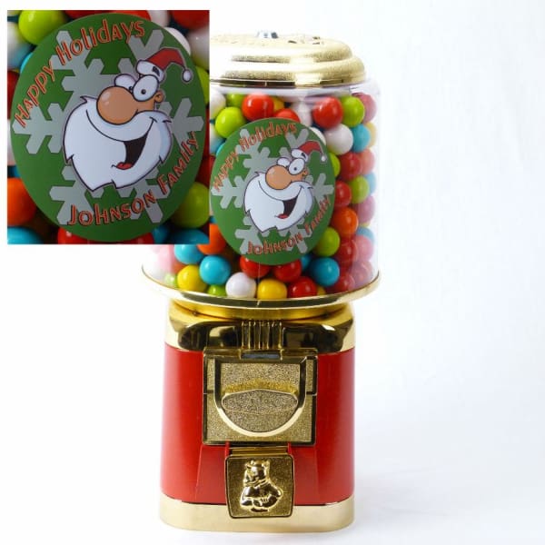 Personalized Christmas Gumball Machine - Gumball Machine Warehouse