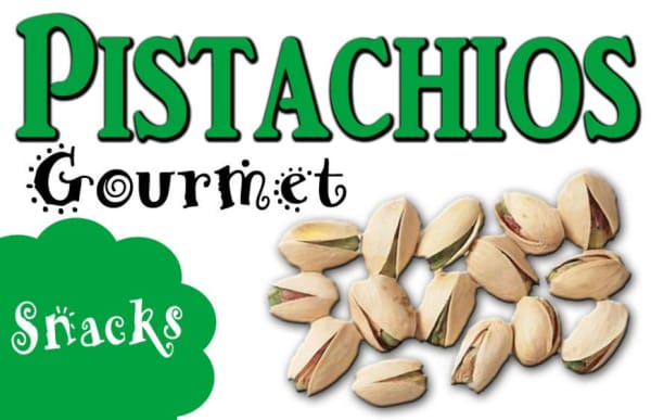 Pistachios Vending Machine Label - Gumball Machine Warehouse