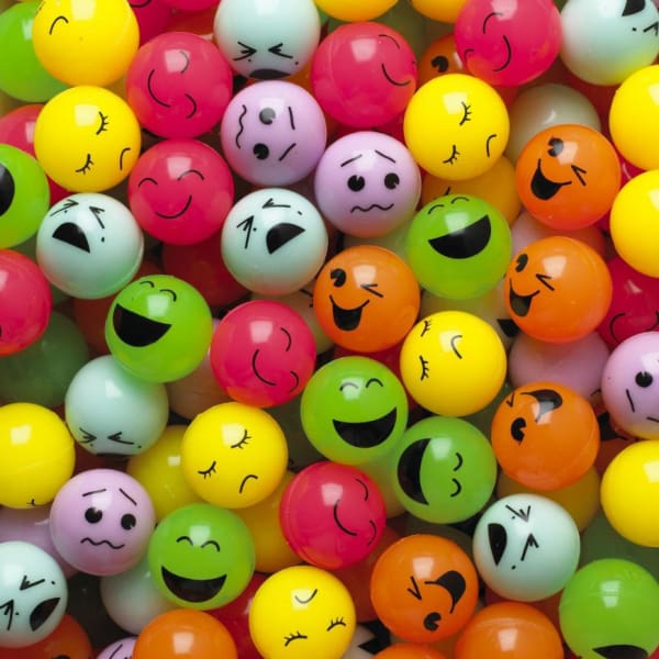 Printed Face Bouncy Balls - Gumball Machine Warehouse