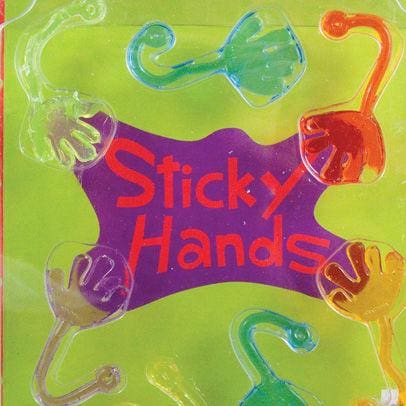 Small Size Sticky Hands In 1 Inch Toy Capsules - Gumball Machine Warehouse