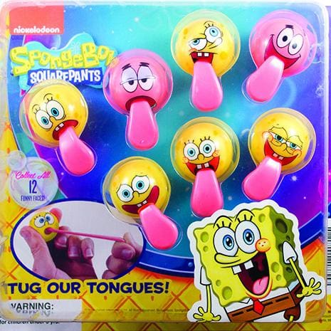 Spongebob Squarepants Tongue Tuggers In 2 Inch Toy Capsules - Gumball Machine Warehouse
