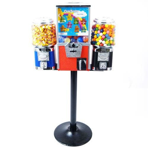 All Metal Triple Vending Machine - Gumball Machine Warehouse